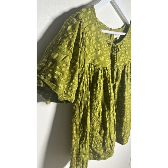 Anthropologie X Porridge Womens Size Small Green Textured Swing Top Tassel Tie - Picture 6 of 12